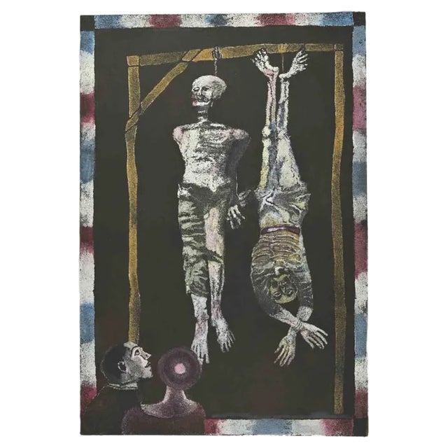 Franco Gentilini, The Hanged Man, Etching and Aquatint, 1970s For Sale