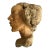1960s Burl Wood Carving of A Woman's Face For Sale