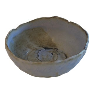 Rustic Hand Built Ceramic Bowl For Sale