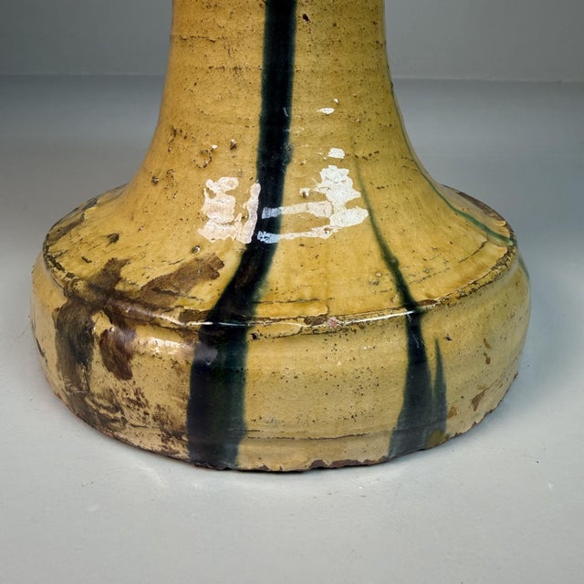 Goldenrod Italian Ceramic Plant Stand by Rocco Condurso, 1980s For Sale - Image 8 of 13