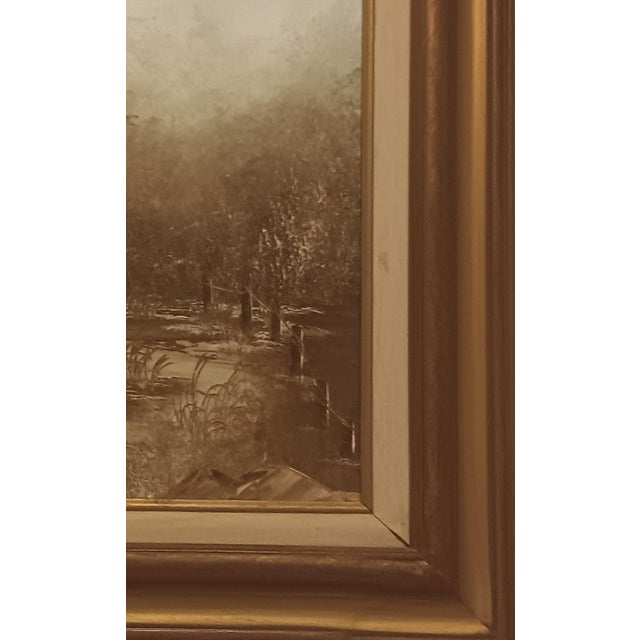 Sienna Large James Couper Wright Original Oil - Mid-Century California Regionalist Landscape - 24x 22” Description For Sale - Image 8 of 8