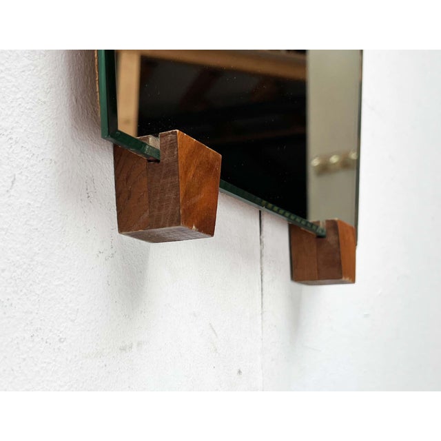 Mid-Century Modern German Teak Wall Mirror, 1960s For Sale - Image 5 of 18