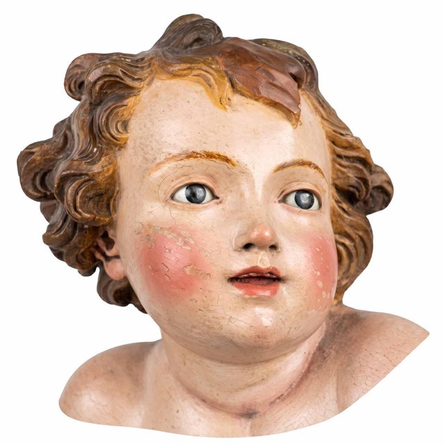 Italian Baroque Artist, Cherub Sculptures, 1650, Lacquered Wood, Set of 2 For Sale - Image 14 of 18