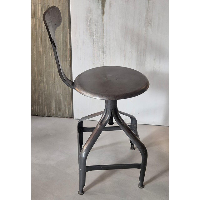 Mid-Century Modern Nicolle Draftsmans Stool, 1960 For Sale - Image 3 of 10