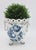 Ceramic Vintage Ceramic Blue and White Planter For Sale - Image 7 of 11