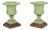 Medici Cast Iron Vases with Green Patina, Set of 2 For Sale