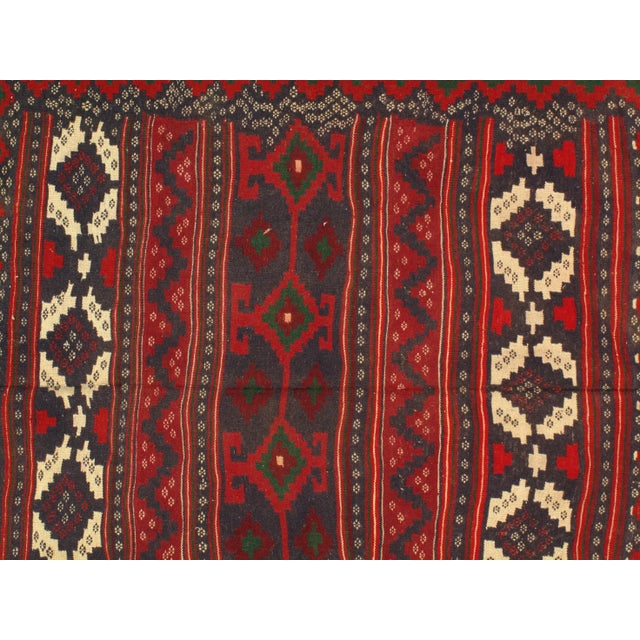 Pasargad N Y Persian Bakhtiari Hand-Knotted Kilim - 5'5" X 7'11" For Sale - Image 4 of 5