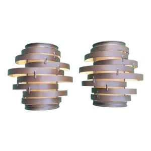 Iron Ribbon Modern Organic Glass 1 Light Wall Sconce Lamps Lights- a Pair