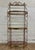 This is a stunning vintage iron and brass French style baker’s rack or Boulangerie rack. Features three shelves. Solid and...