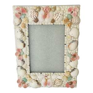 1970sSea Shell Encrusted Large Photo Frame