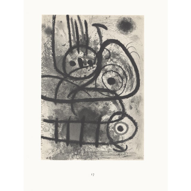 Abstract 1967 Joan Miró Lithograph 18, "Personnage Et Oiseau" (Person and Bird) For Sale - Image 3 of 5