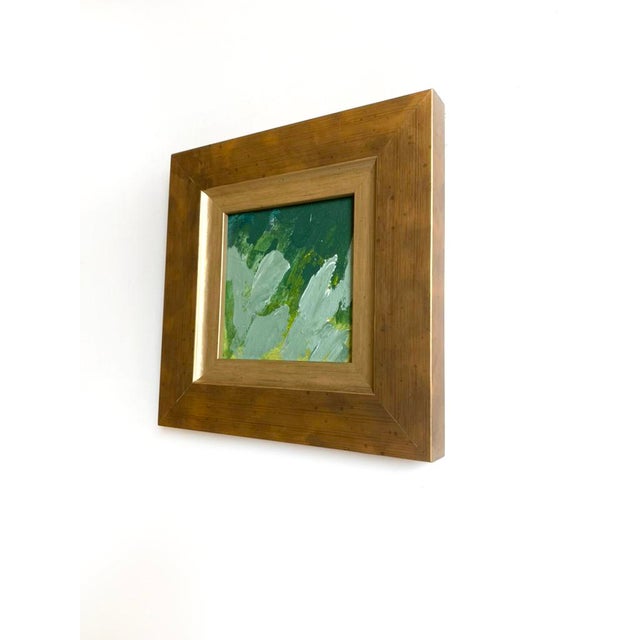Abstract "Sweet Grass" 2026 Framed Mini Painting by Jessalin Beutler For Sale - Image 3 of 4