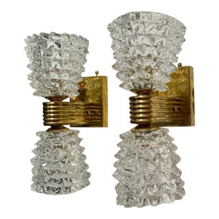 Pair of Murano Rostrada Sconces For Sale