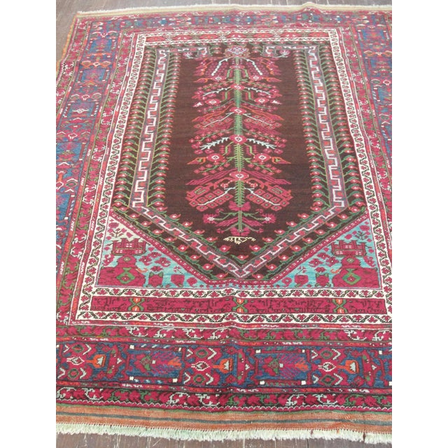 Tribal Antique Caucasian Karabagh Prayer Rug For Sale - Image 3 of 9
