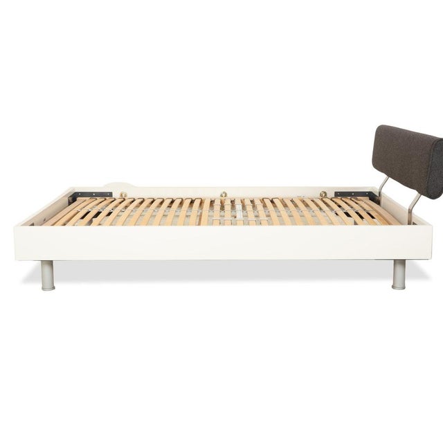 White and Dark Grey Wooden Bed from Ligne Roset For Sale - Image 15 of 16