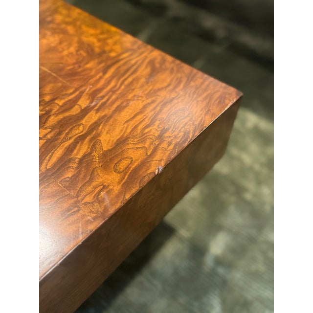 Wood A Burl Wood Coffee Table in the Style of Milo Baughman, Circa 1970s. For Sale - Image 7 of 12