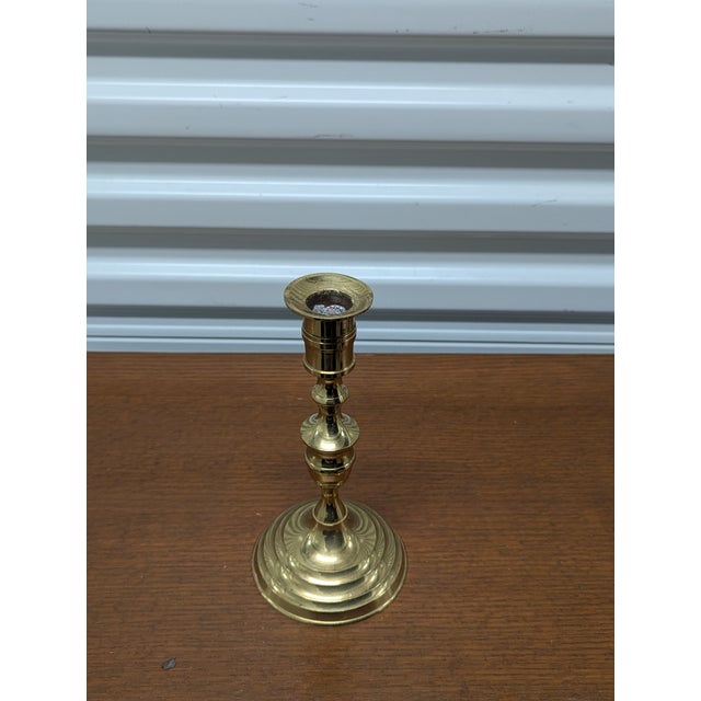 Vintage Brass Candlestick Holders - Set of 4 For Sale - Image 4 of 9