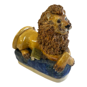 The Literary Lion by B. McLaughlin 1950 Touchstone Ceramic Sculpture Figurine