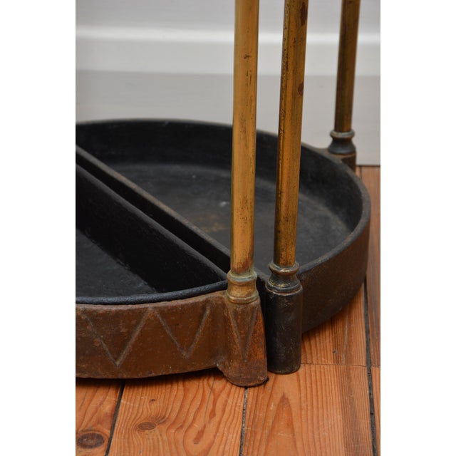 English Antique Umbrella Stands in Brass, 1870s, Set of 2 For Sale - Image 9 of 11