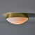 Mid-Century Modern 1960s Glashütte Limburg Brass & Opaline Glass Flush Mount in the Manner of Stilnovo For Sale - Image 3 of 12