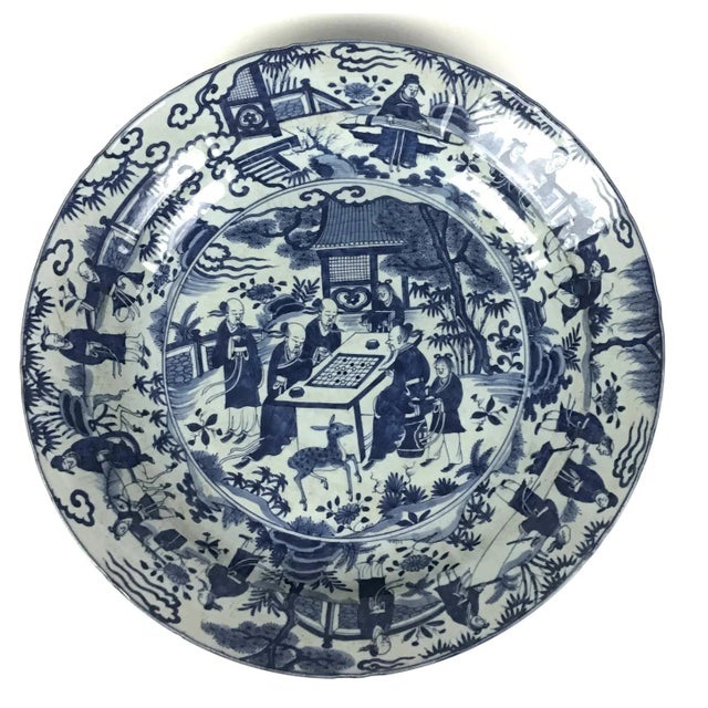 A rare example of Chinese porcelain at it's very best. This very large Charger has been hand decorated in the mid-1800s...