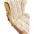 Textile Accent Chair Wing Back Velvet Jacquard Stripe Stuart Funiture Company Asheboro Nc. Retro Kitsch Statement Piece Living Room Office For Sale - Image 7 of 12