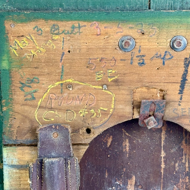 Early 20th Century The Gas Attendant's Primitive Green Assembled Cupboard For Sale - Image 17 of 18