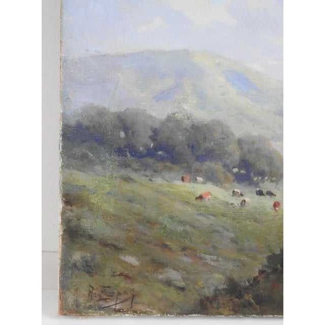 Early 20th Century Vintage Angel Espoy Pastoral Landscape Painting For Sale - Image 5 of 5