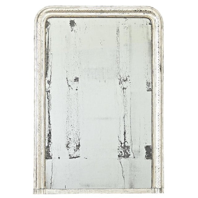 French 19th Century Louis Philippe Silver Gilt Mantel Mirror For Sale - Image 9 of 9