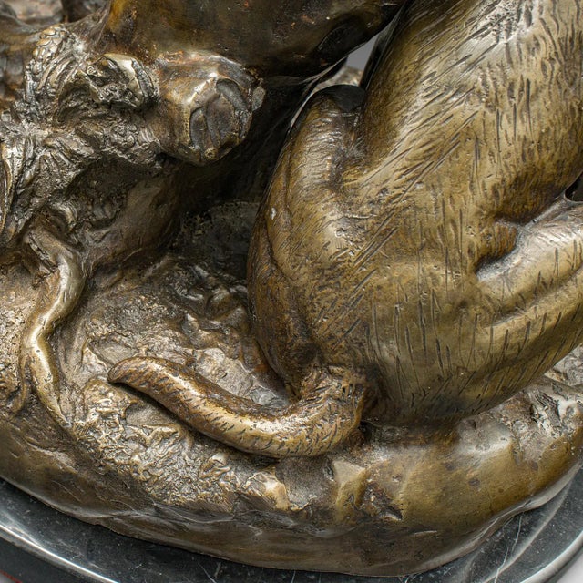 1950's Vintage Bronze Bloodhound Ornament For Sale - Image 11 of 12