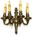 Gold Antique Brass 4-Light Wall Lamp, 1950s For Sale - Image 8 of 8