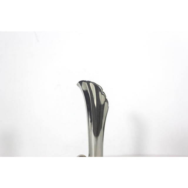 Metal Vintage Silverplate Swan Bud Vase Art Nouveau Style For Sale - Image 7 of 12
