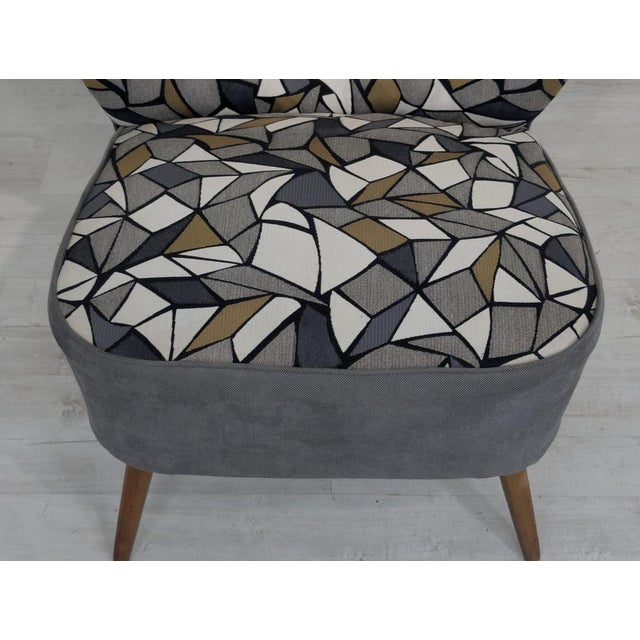 Vintage Cocktail Chair in Fabric For Sale - Image 3 of 15