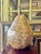 Late 20th Century Large Scale Gold Tone Capiz Shell Fruit Pear 24" For Sale In West Palm - Image 6 of 6