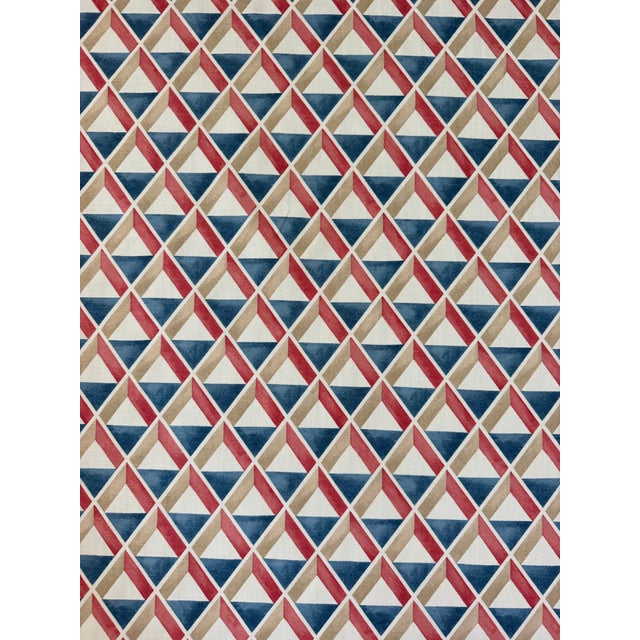 Lee Jofa x Suzanne Kasler Cannes Print Fabric / Red/Blue 6 yards fabric Width 54.0 IN Vertical Repeat 25.2 IN Horizontal...