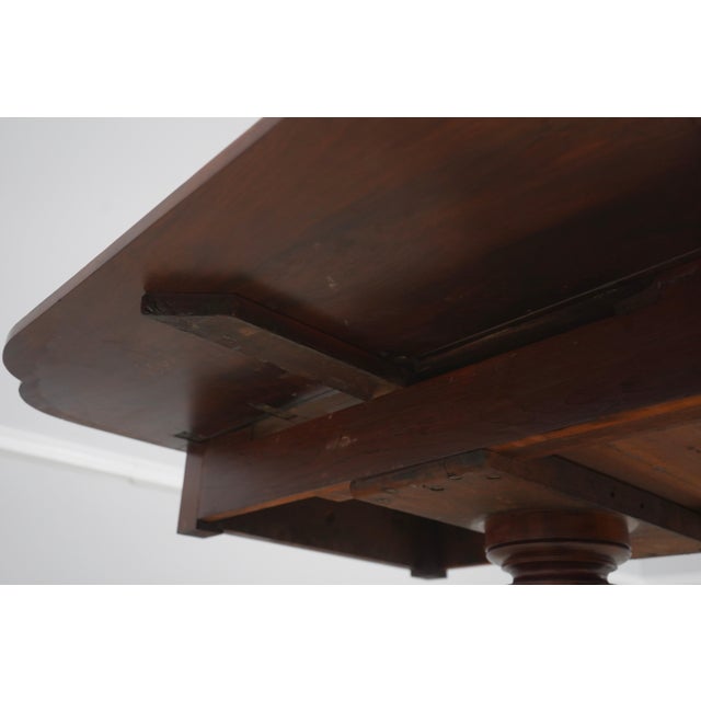 American 19th Century Mahogany Empire Style Drop-Leaf Table For Sale - Image 18 of 18