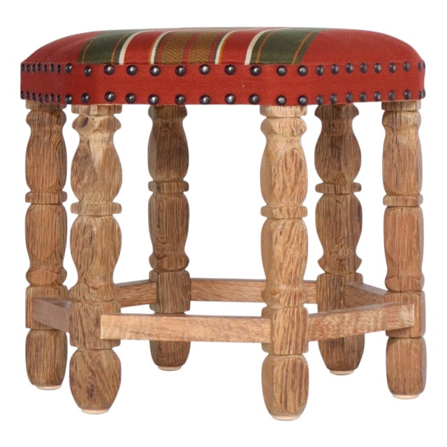 Scandinavian Modern Octagonal Stool in the style of Henning Kjærnulf, Denmark, 1960s For Sale