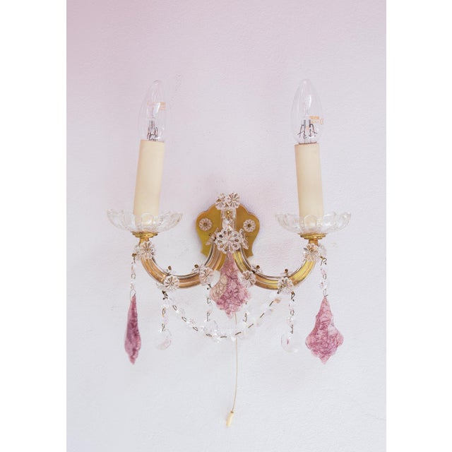 Metal Vintage Marie Therese Style Wall Light, 1980s For Sale - Image 7 of 7