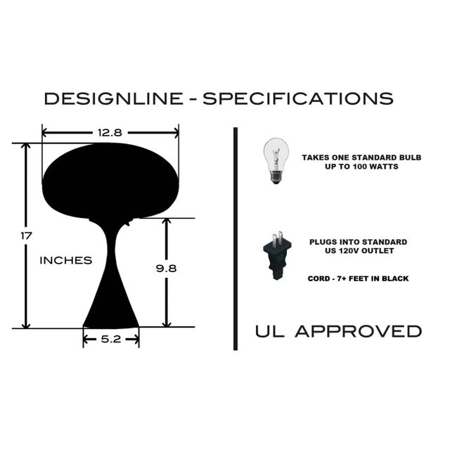 Mid-Century Table Lamp by Designline in Polished Brass - Retro Mushroom Style For Sale - Image 4 of 5