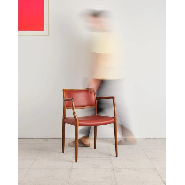 Armchair Model 65 with Leather Upholstery by Niels O. Møller for j.l. Møllers, Denmark, 1960s For Sale - Image 11 of 18