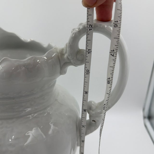 Ceramic Early 20th Century Alfred Meakin Royal Ironstone White Pitcher For Sale - Image 7 of 12