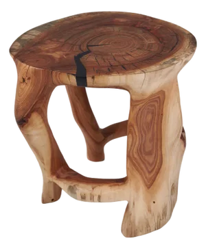 Satyrs Wood Sculptural Side Table by Logniture