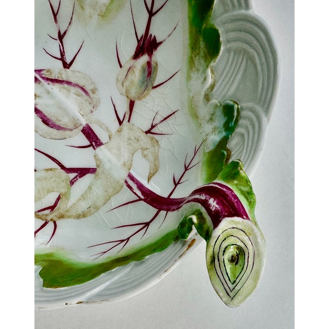 Ceramic Chelsea Porcelain Trompe-L’Oeil Leaf Dish, Radish Plate Circa 1755 For Sale - Image 7 of 16