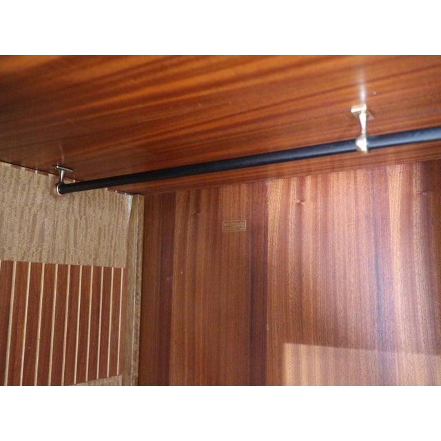 1960s Mid Century Modern Vintage Teak Armoire Wardrobe in the Style of Austisuite For Sale In Greensboro - Image 6 of 7