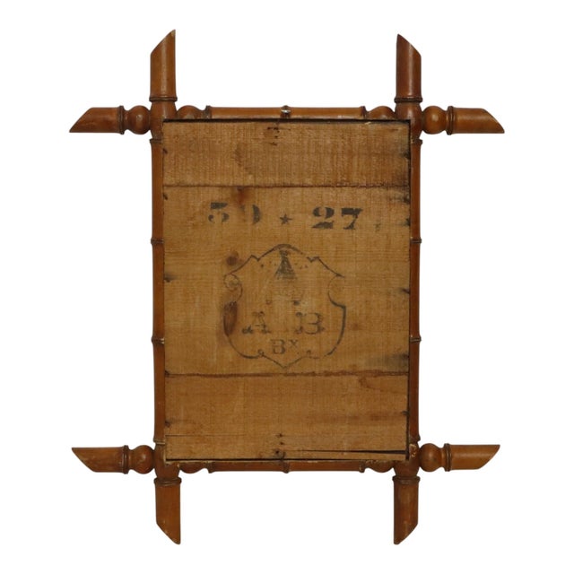 Chinoiserie Faux Bamboo Mirror in Wood For Sale - Image 4 of 17
