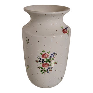 Vintage White Petite Fleur Vase by Laura Ashley For Sale