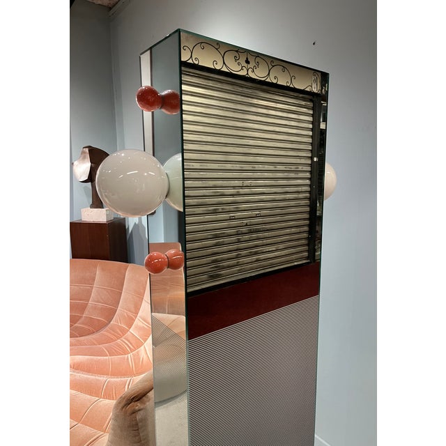 Gray Shibam 2 Totem Mirror by Ettore Sottsass for Glas Italia, 2000 For Sale - Image 8 of 14