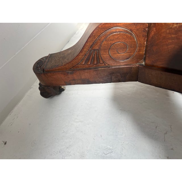 Wood Empire Style Pedestal Table in Mahogany and Veneer, 19th Century For Sale - Image 7 of 18