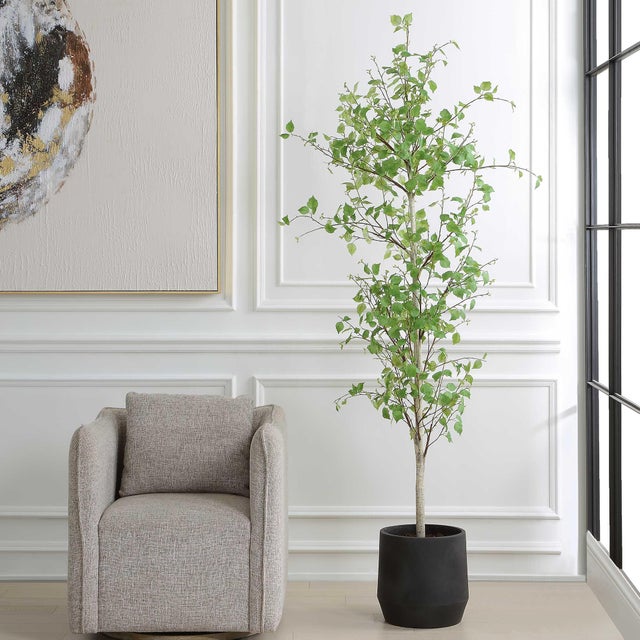 Bring The Beauty Of Nature Indoors With This Lifelike Birch Tree. Showcasing Its Tall Stature With Delicately Textured...