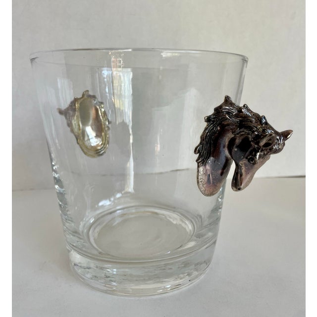 Arthur Court Equestrian Horse Head Glass Ice Bucket For Sale In Los Angeles - Image 6 of 8